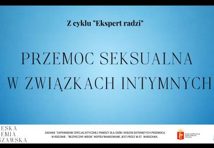 Przemoc seksualna w związkach  intymnych